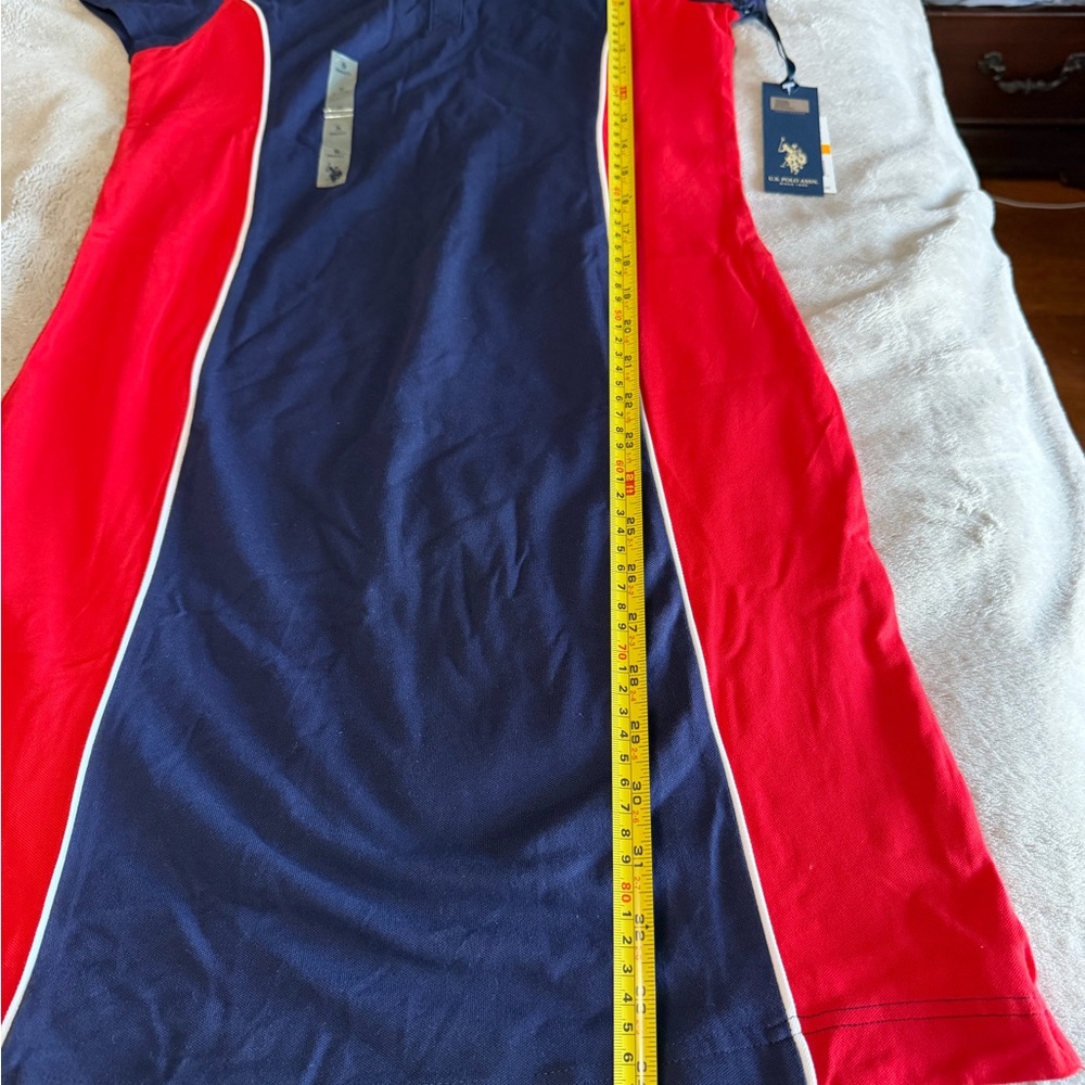 🆕U.S. Polo Assn. Navy and Red Mini Dress nwt - Picture 8 of 8